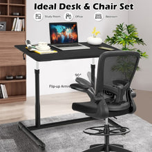 Load image into Gallery viewer, Height Adjustable Computer Desk Sit to Stand Rolling Notebook Table -Black