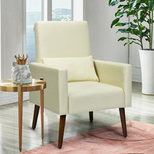 Load image into Gallery viewer, 2-in-1 Fabric Upholstered Rocking Chair with Pillow-Beige
