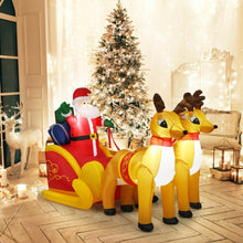 Load image into Gallery viewer, 6 ft Waterproof Outdoor Inflatable Santa Double Deer with Sled