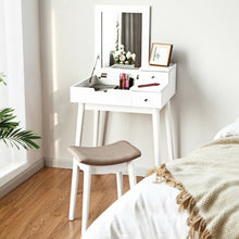 Load image into Gallery viewer, Vanity Dressing Table Set Flip Mirror Desk Furniture Stool
