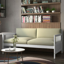 Load image into Gallery viewer, Twin Size Wooden Slats Daybed Bed with Rails-White