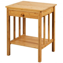 Load image into Gallery viewer, Multipurpose Bamboo Nightstand End Table Storage Shelf