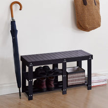 Load image into Gallery viewer, Solid Wooden Shoe Bench Storage Racks