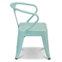 Load image into Gallery viewer, Set of 2 Steel Armchair Stackable Kids Chairs-Green