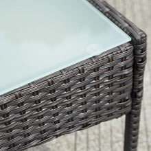 Load image into Gallery viewer, 4 pcs Outdoor Patio Rattan Wicker Cushioned Sofa Table-Dark Brown