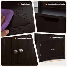 Load image into Gallery viewer, Bathroom Storage Cabinet with Drawer and Shelf Floor Cabinet-Espresso