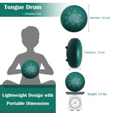 Load image into Gallery viewer, 10" Steel Tongue Drum 8 Notes Handpan Drum-Green