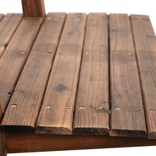 Load image into Gallery viewer, 5' Wooden Garden Bridge Arc Stained Finish Footbridge Decorative