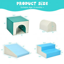 Load image into Gallery viewer, 4-piece Single-Tunnel SoftZone Climb Crawl Activity Play Set Toddler Kid