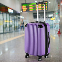 Load image into Gallery viewer, GLOBALWAY 20" ABS Carry On Luggage Travel Bag Trolley Suitcase 8 color-Purple