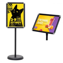 Load image into Gallery viewer, 9.5" x 13" Graphic Adjustable Aluminum Pedestal Poster Stand-Black
