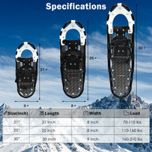 Load image into Gallery viewer, Lightweight Aluminum All Terrain Snow Shoes with Bag-S