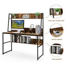 Load image into Gallery viewer, 47" Computer Desk Writing Study Table Workstation-Rustic Brown