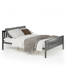 Load image into Gallery viewer, Queen Wood Platform Bed with Headboard