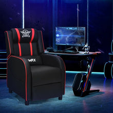 Load image into Gallery viewer, Massage Racing Gaming Single Recliner Chair-Red