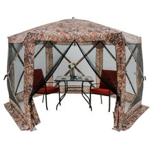 Load image into Gallery viewer, Portable Pop Up 6 Sided Canopy Instant Gazebo Screen Tent-Camouflage