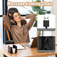 Load image into Gallery viewer, Reclining Racing Chair with Lumbar Support Footrest-Orange