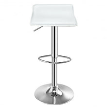 Load image into Gallery viewer, Set of 2 Adjustable PU Leather Backless Bar Stools-White