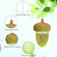 Load image into Gallery viewer, Metal Acorn Wild Bird Feeder Outdoor Hanging Food Dispenser for Garden Yard