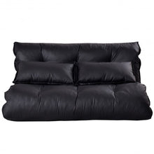 Load image into Gallery viewer, Foldable PU Leather Leisure Floor Sofa Bed w/ 2 Pillows