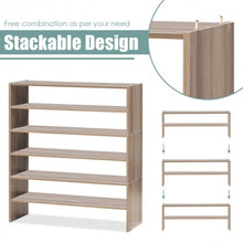Load image into Gallery viewer, 3 Pcs 31-Inch Stackable Shoe Rack-Natural
