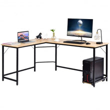 Load image into Gallery viewer, L Shaped Desk Corner Computer Desk PC Laptop Gaming Table Workstation-Natural