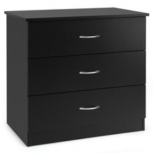 Load image into Gallery viewer, 3 Drawer Dresser Chest of Drawer with Wide Storage Space Organiser-Black