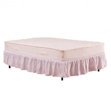Load image into Gallery viewer, Twin / Full Size Around Bed 14" Elastic Wrap Ruffle Bed Skirt-White