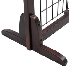 Load image into Gallery viewer, Adjustable Solid Wood Free Stand Dog Gate Pet Fence