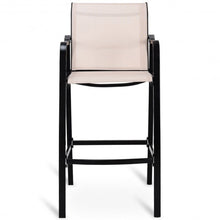 Load image into Gallery viewer, 4 pcs Patio Counter Height Steel Frame Leisure Bar Chairs