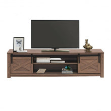 Load image into Gallery viewer, 65" Flat Sliding Barn Door TV Stand-Coffee