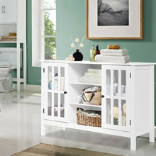 Load image into Gallery viewer, Wood TV Stand Console Cabinet for 45" TV