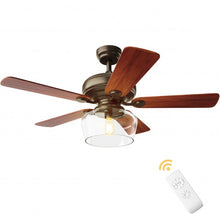 Load image into Gallery viewer, 52" Vintage Ceiling Fan Light with Remote Control Reversible Blades Home Indoor