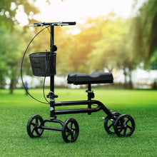 Load image into Gallery viewer, Medical Steerable Knee Walker with Dual Braking System-Black