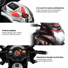 Load image into Gallery viewer, 3 Wheel Kids 6V Battery Powered Electric Toy Motorcycle -Black