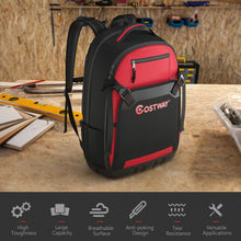 Load image into Gallery viewer, Tool Backpack Heavy Duty Jobsite Tool Bag 26 Pockets
