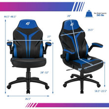 Load image into Gallery viewer, Height Adjustable Swivel High Back Gaming Chair Computer Office Chair-Blue