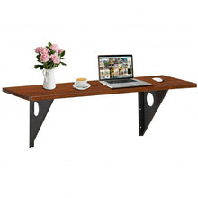 Load image into Gallery viewer, 40'' x 14'' Wall-Mounted Desk Rubber Wood Dining Table with Sturdy Steel Bracket