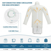 Load image into Gallery viewer, Inflatable Drying and Ironing Machine 1050W Automatic Garment Steamer-White