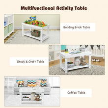 Load image into Gallery viewer, Solid Multifunctional Wood Kids Activity Play Table-White