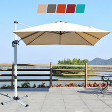 Load image into Gallery viewer, 10 Ft 360 Degree Tilt Aluminum Square Patio Offset Cantilever Umbrella-Beige