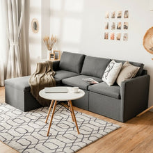 Load image into Gallery viewer, Convertible L-Shaped Sectional Sofa Couch with Reversible Chaise-Dark Gray