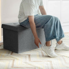 Load image into Gallery viewer, 31.5" Fabric Foldable Storage with Removable Storage Bin-Light Gray