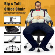 Load image into Gallery viewer, 500 Pounds Big and Tall High Back Adjustable Leather Office Chair Task Chair
