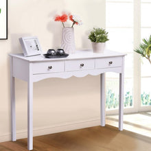 Load image into Gallery viewer, Side Sofa Table with Storage 3-Drawers-white