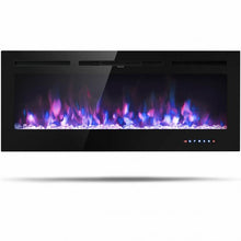 Load image into Gallery viewer, 50 " Electric Fireplace Recessed Wall Mounted with Multicolor Flame