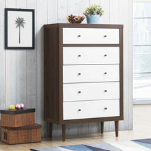 Load image into Gallery viewer, 5 Drawer Dresser Wood Chest of Storage Cabinet Organizer