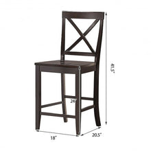 Load image into Gallery viewer, 24" 2 Pack Rubber Wood Frame Kitchen Chairs