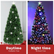Load image into Gallery viewer, LED Optic Artificial Christmas Tree with Snowflakes-6'