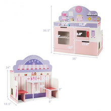 Load image into Gallery viewer, 2 in 1 Kitchen and Cafe Pretend Cooking Playset